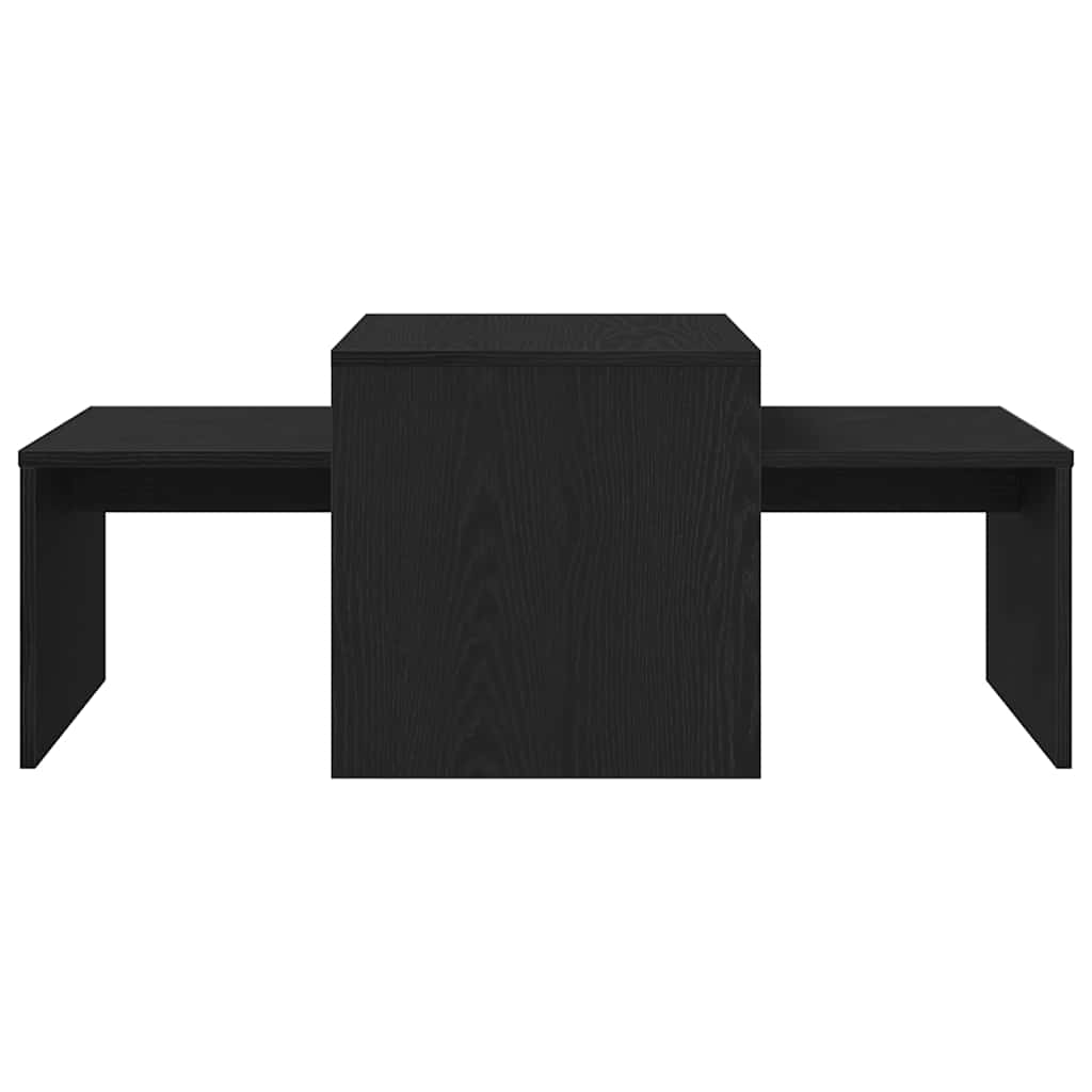 Tables gigognes Chêne noir 100 x 48 x 40 cm Bois d'ingénierie - XIOS
