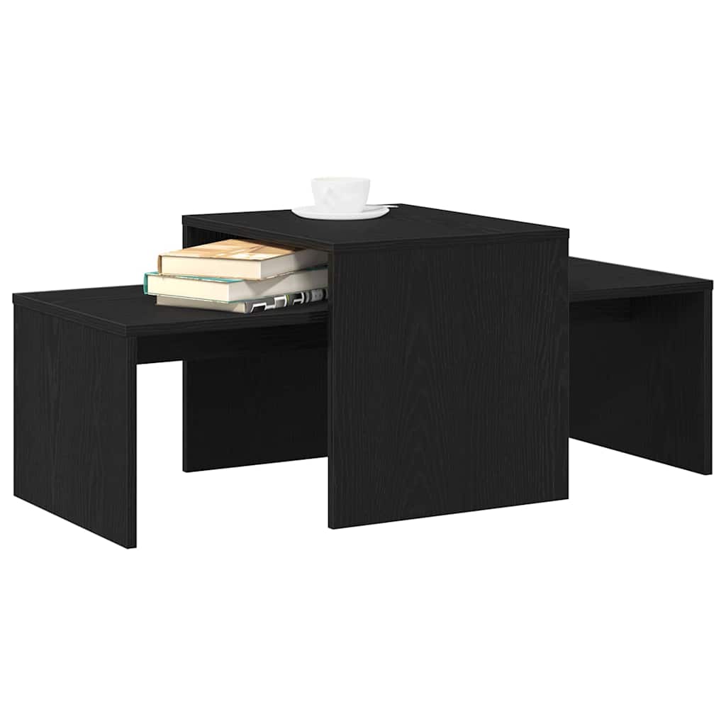 Tables gigognes Chêne noir 100 x 48 x 40 cm Bois d'ingénierie - XIOS