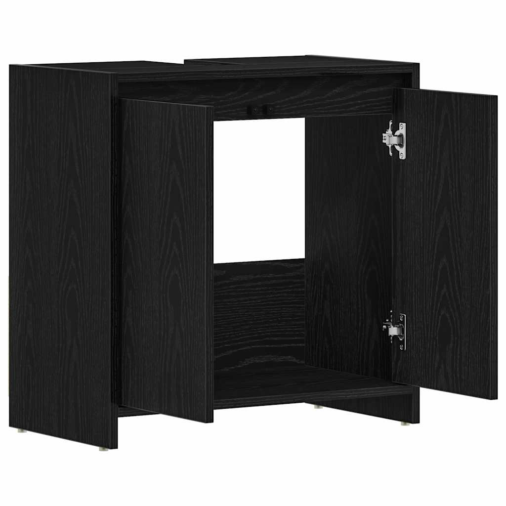 Armoire de bain chêne noir 60x33x60 cm bois d'ingénierie Ensembles de mobilier pour salles de bains vidaXL
