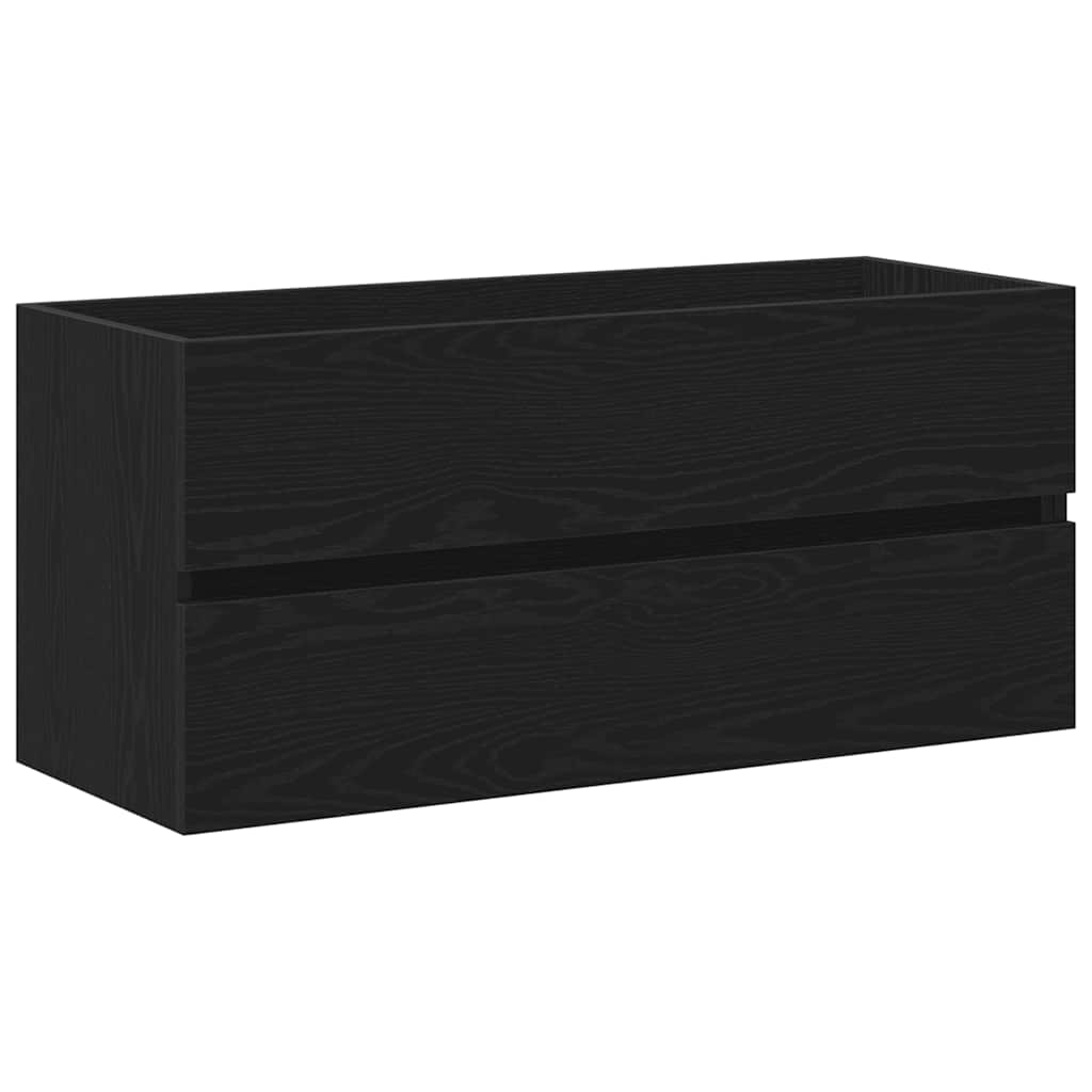 Armoire d'évier chêne noir 100x38,5x45 cm bois d'ingénierie Ensembles de mobilier pour salles de bains vidaXL
