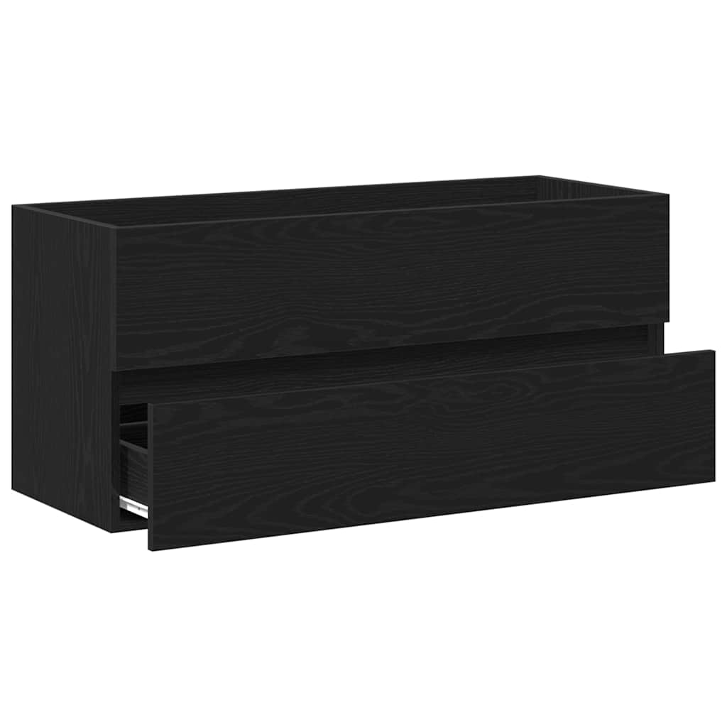 Armoire d'évier chêne noir 100x38,5x45 cm bois d'ingénierie Ensembles de mobilier pour salles de bains vidaXL