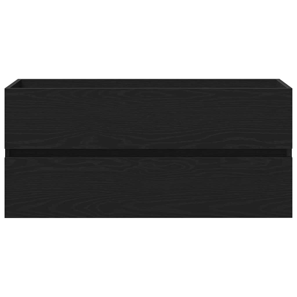 Armoire d'évier chêne noir 100x38,5x45 cm bois d'ingénierie Ensembles de mobilier pour salles de bains vidaXL