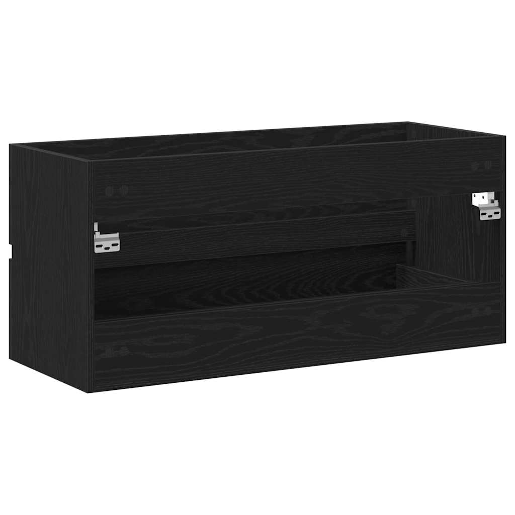Armoire d'évier chêne noir 100x38,5x45 cm bois d'ingénierie Ensembles de mobilier pour salles de bains vidaXL