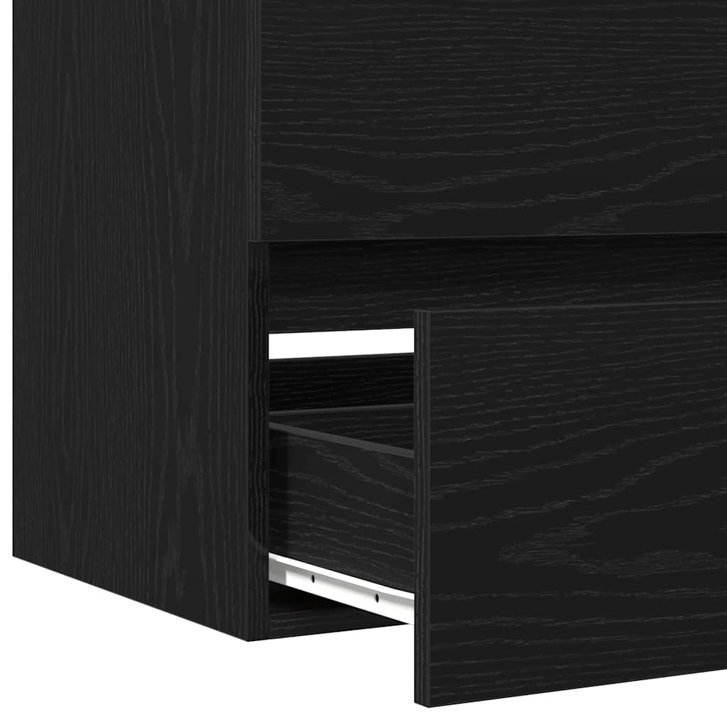 Armoire d'évier chêne noir 100x38,5x45 cm bois d'ingénierie Ensembles de mobilier pour salles de bains vidaXL