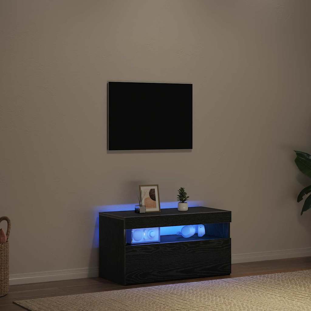 Meuble TV Noir 75 x 35 x 40 cm Bois d'ingénierie - XIOS