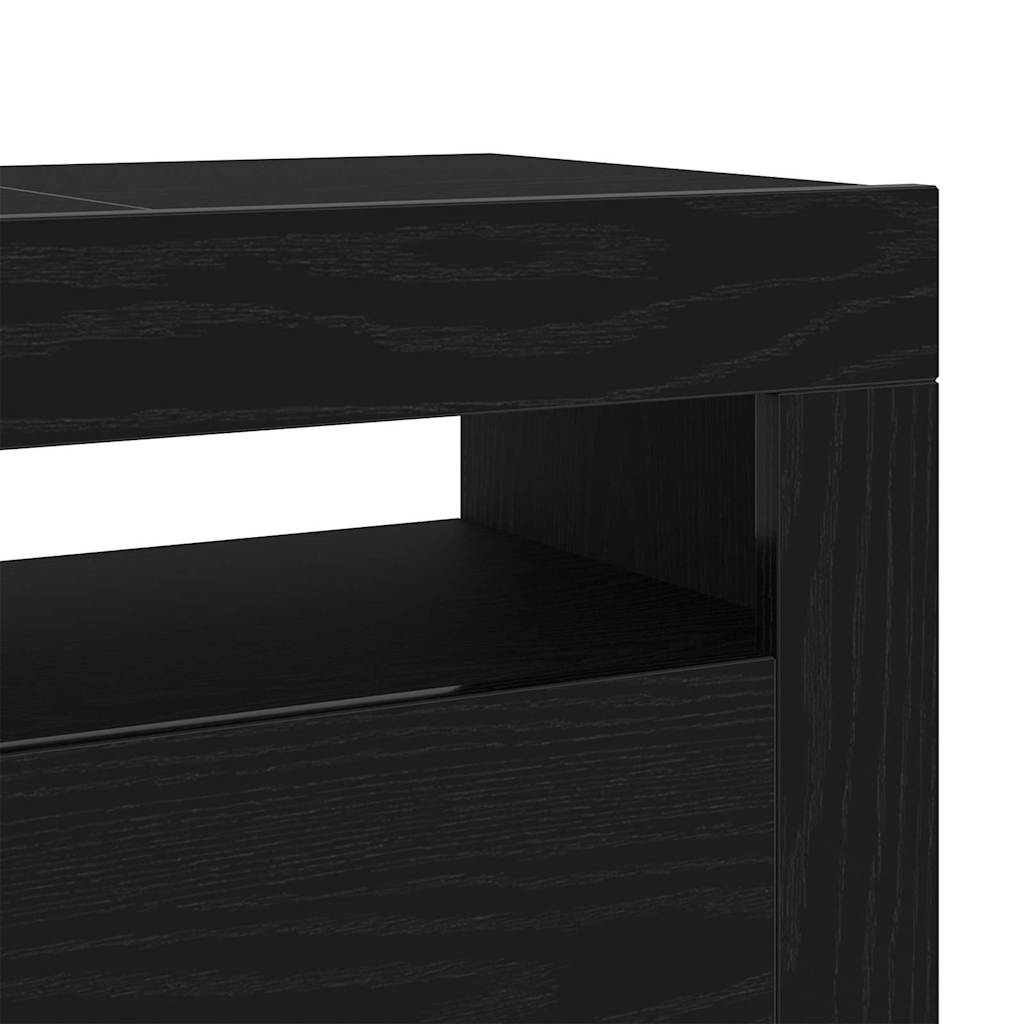 Meuble TV Chêne noir 120 x 35 x 40 cm Bois d'ingénierie - XIOS