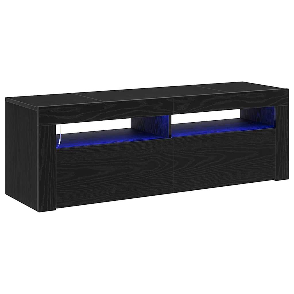 Meuble TV Chêne noir 120 x 35 x 40 cm Bois d'ingénierie - XIOS