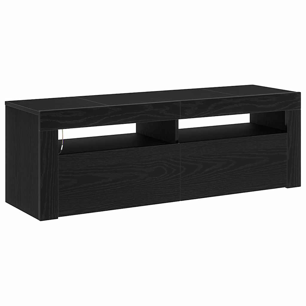 Meuble TV Chêne noir 120 x 35 x 40 cm Bois d'ingénierie - XIOS