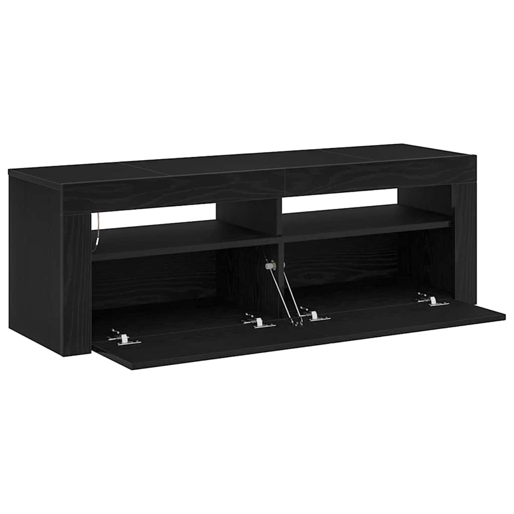 Meuble TV Chêne noir 120 x 35 x 40 cm Bois d'ingénierie - XIOS