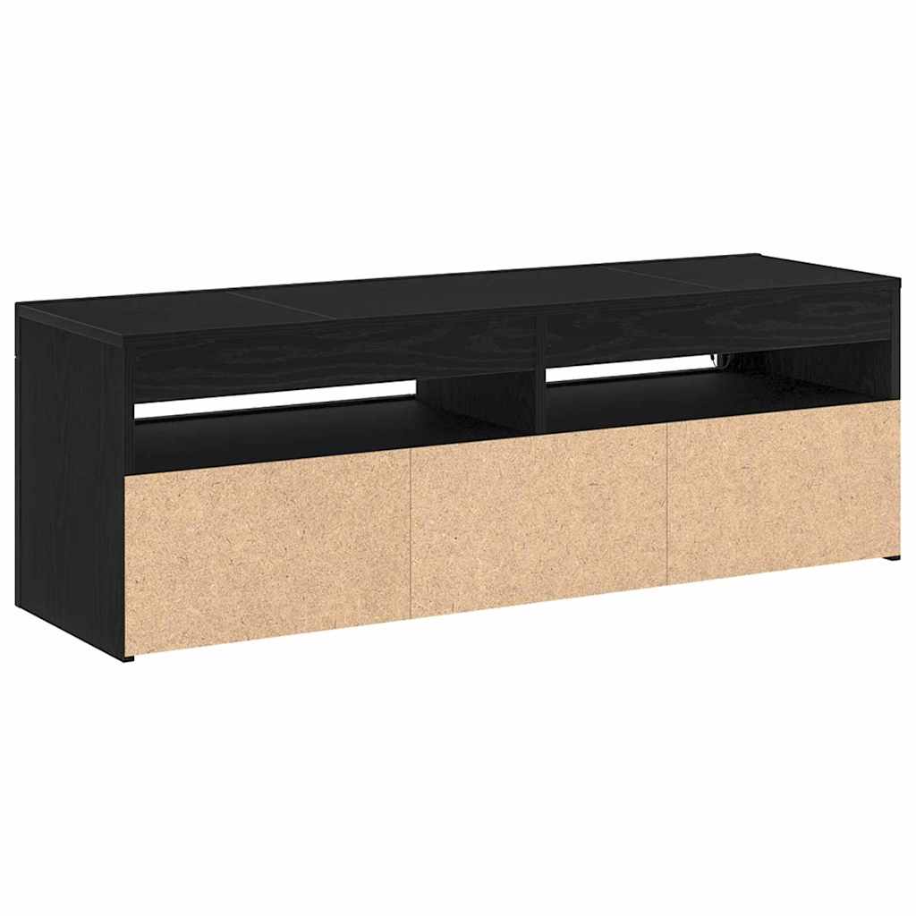Meuble TV Chêne noir 120 x 35 x 40 cm Bois d'ingénierie - XIOS