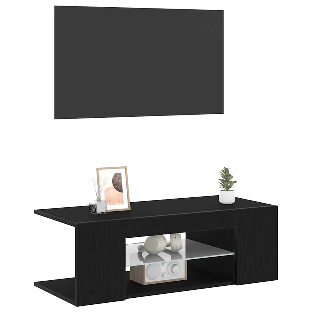 Meuble TV Noir 90 x 39 x 30 cm Bois d'ingénierie - XIOS