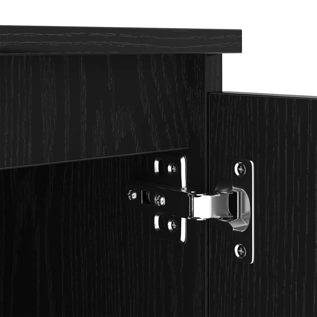 Meuble TV Chêne noir 140 x 38,5 x 36 cm Bois d'ingénierie - XIOS