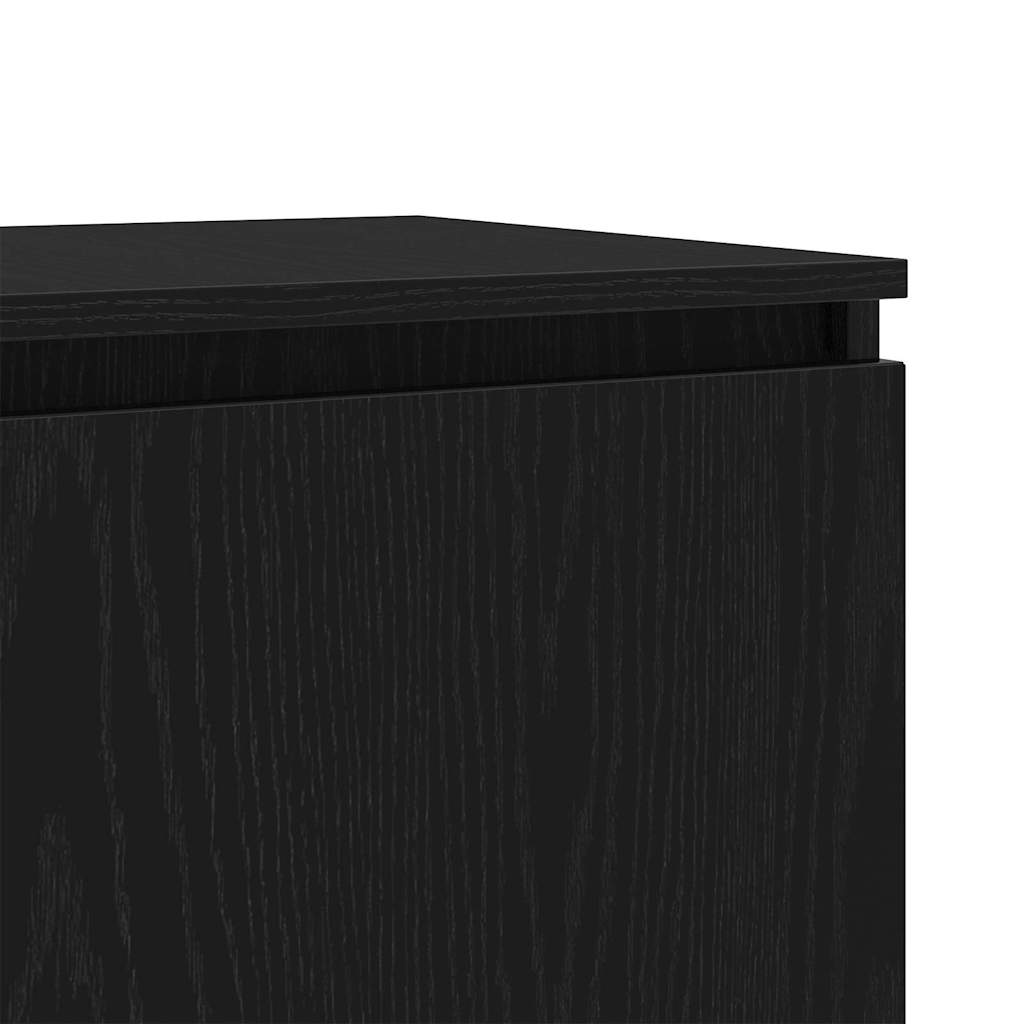 Meuble TV Chêne noir 140 x 38,5 x 36 cm Bois d'ingénierie - XIOS