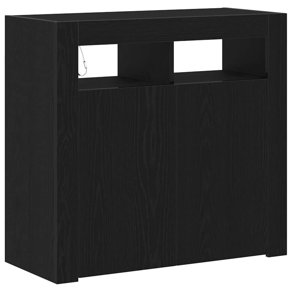 Buffet Chêne noir 80 x 35 x 75 cm Bois d'ingénierie - XIOS