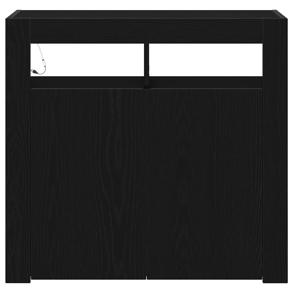 Buffet Chêne noir 80 x 35 x 75 cm Bois d'ingénierie - XIOS
