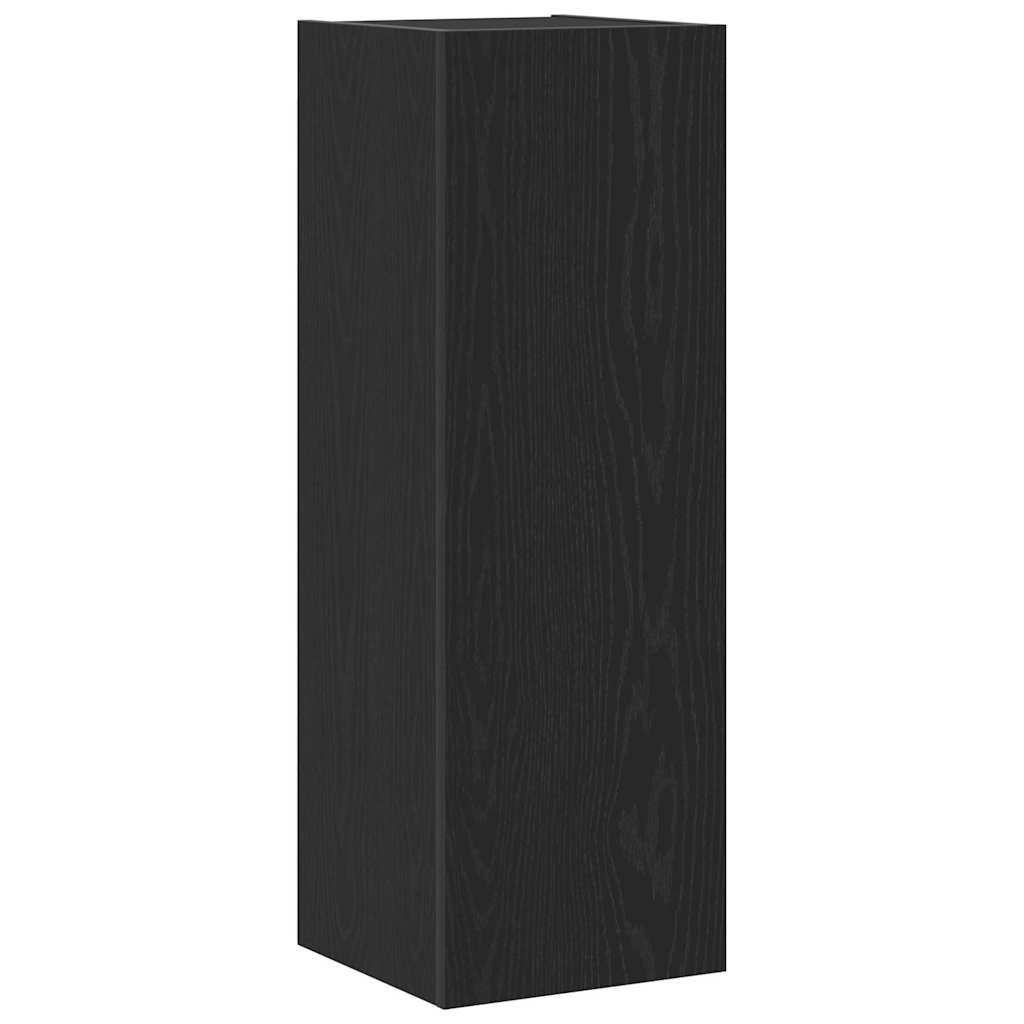 Cabinet TV mural Chêne noir 30,5 x 30 x 90 cm Bois d'ingénierie - XIOS