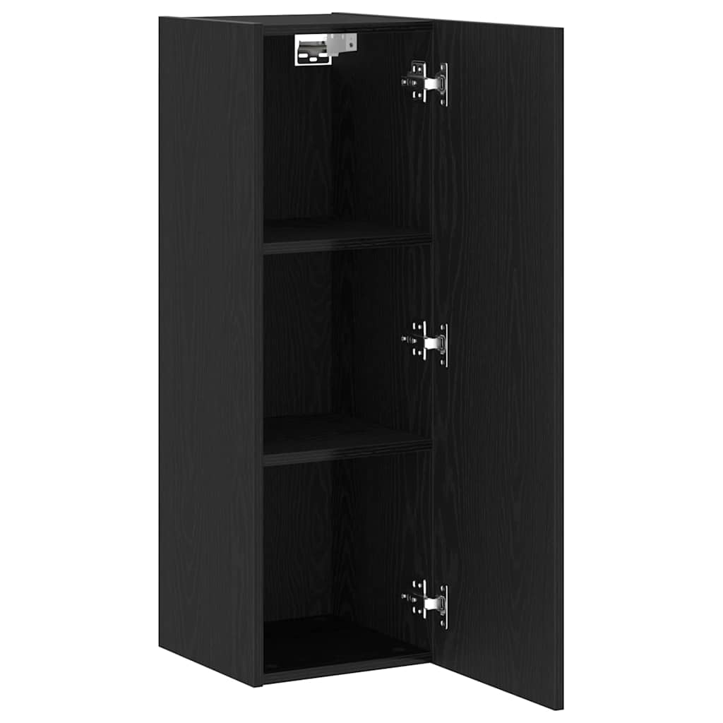 Cabinet TV mural Chêne noir 30,5 x 30 x 90 cm Bois d'ingénierie - XIOS