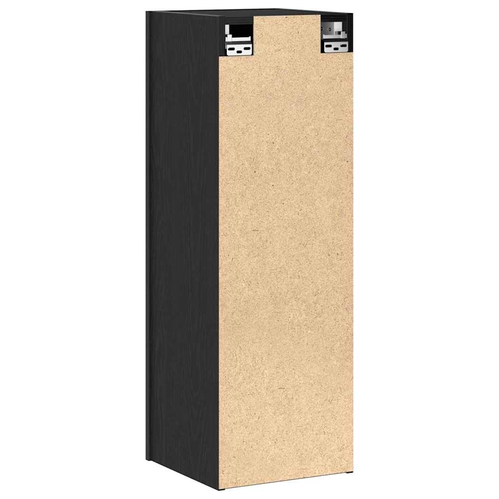 Cabinet TV mural Chêne noir 30,5 x 30 x 90 cm Bois d'ingénierie - XIOS