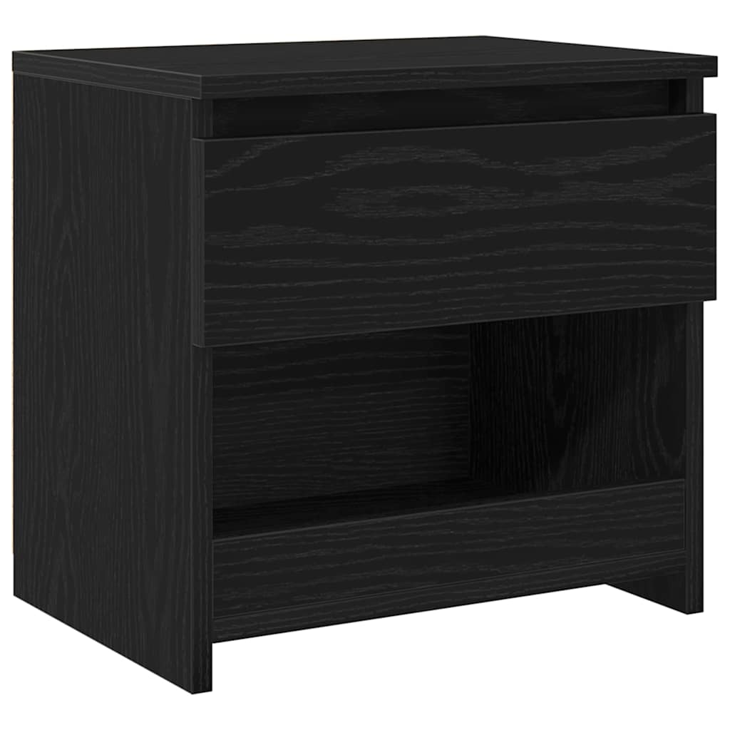Cabinet de chevet avec tiroir 2 pcs Chêne noir 40 x 30 x 39 cm
