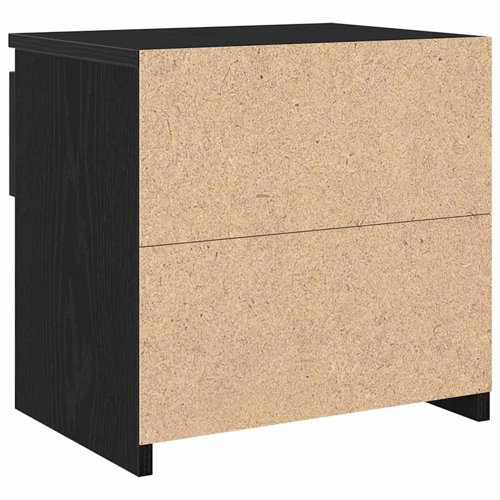 Cabinet de chevet avec tiroir 2 pcs Chêne noir 40 x 30 x 39 cm