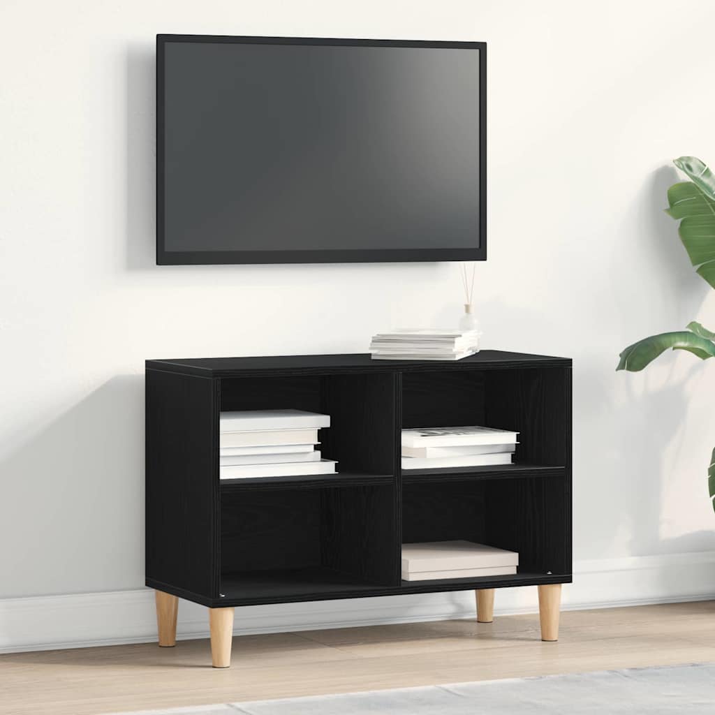 Meuble TV Noir 69.5 x 30 x 50 cm Bois d'ingénierie - XIOS