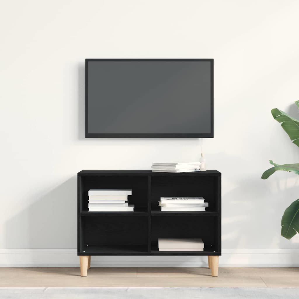 Meuble TV Noir 69.5 x 30 x 50 cm Bois d'ingénierie - XIOS