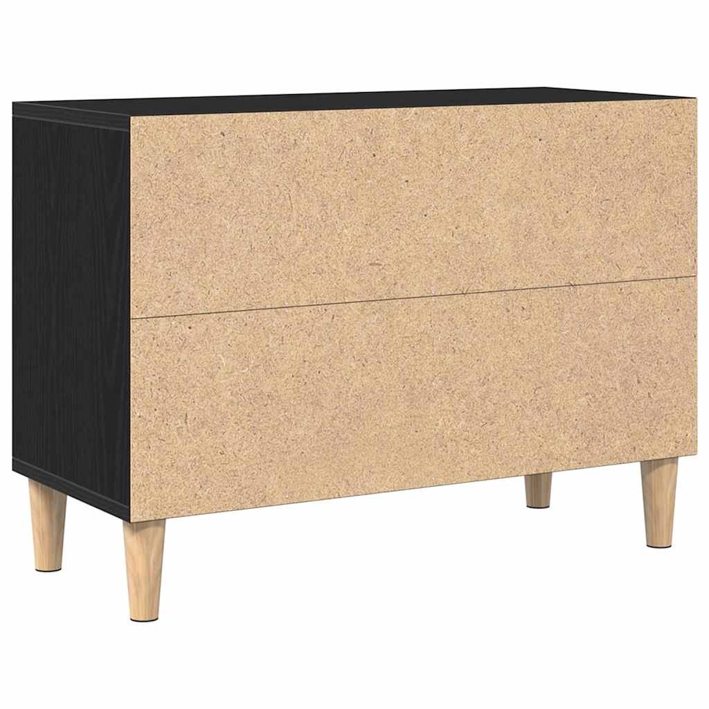 Meuble TV Noir 69.5 x 30 x 50 cm Bois d'ingénierie - XIOS