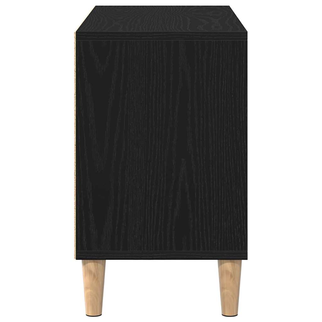 Meuble TV Noir 69.5 x 30 x 50 cm Bois d'ingénierie - XIOS
