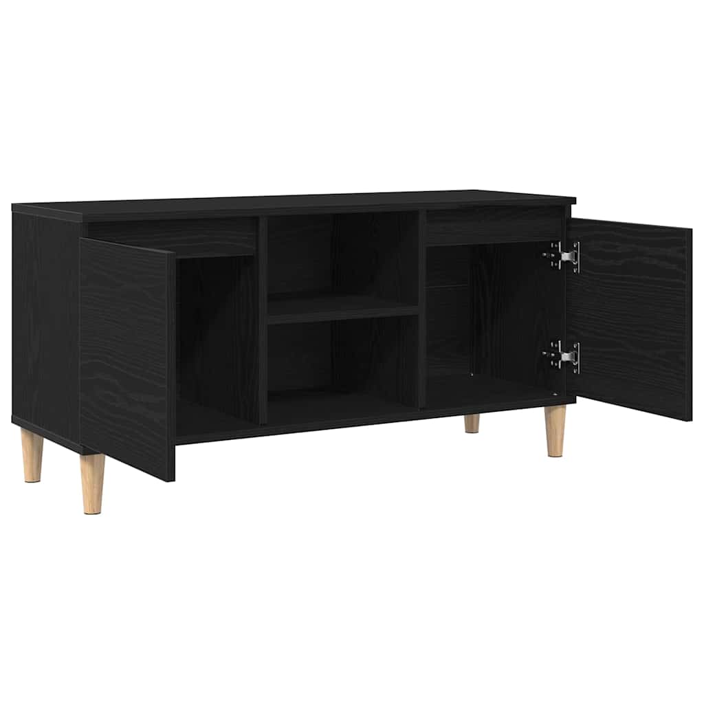 Meuble TV Noir 102 x 35 x 50 cm Bois d'ingénierie - XIOS