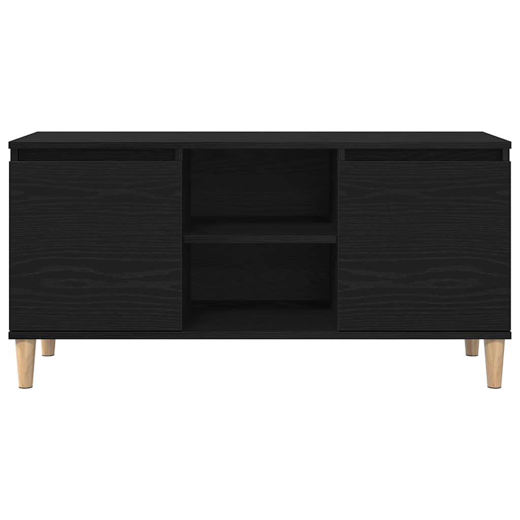 Meuble TV Noir 102 x 35 x 50 cm Bois d'ingénierie - XIOS