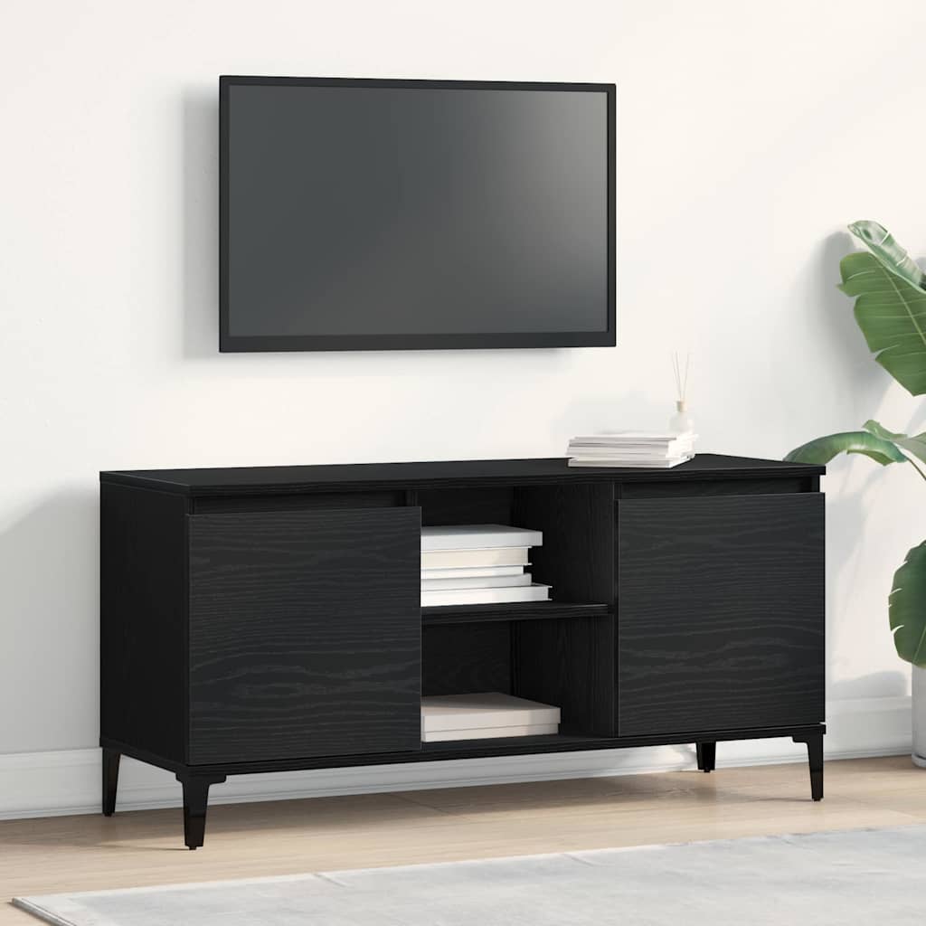 Meuble TV Noir 102 x 35 x 50 cm Bois d'ingénierie - XIOS