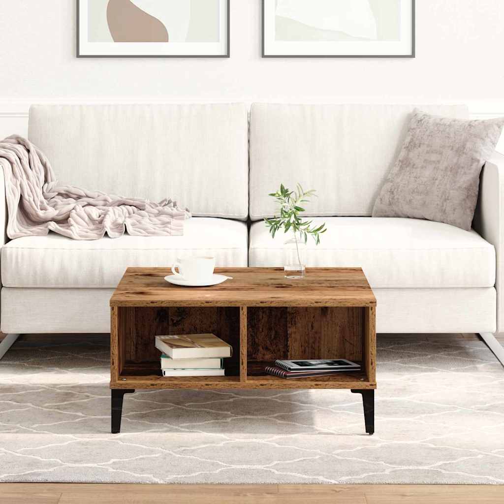 Table basse Bois ancien 60 x 60 x 30 cm Bois d'ingénierie - XIOS