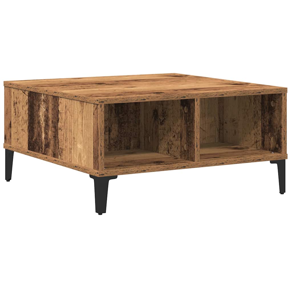 Table basse Bois ancien 60 x 60 x 30 cm Bois d'ingénierie - XIOS