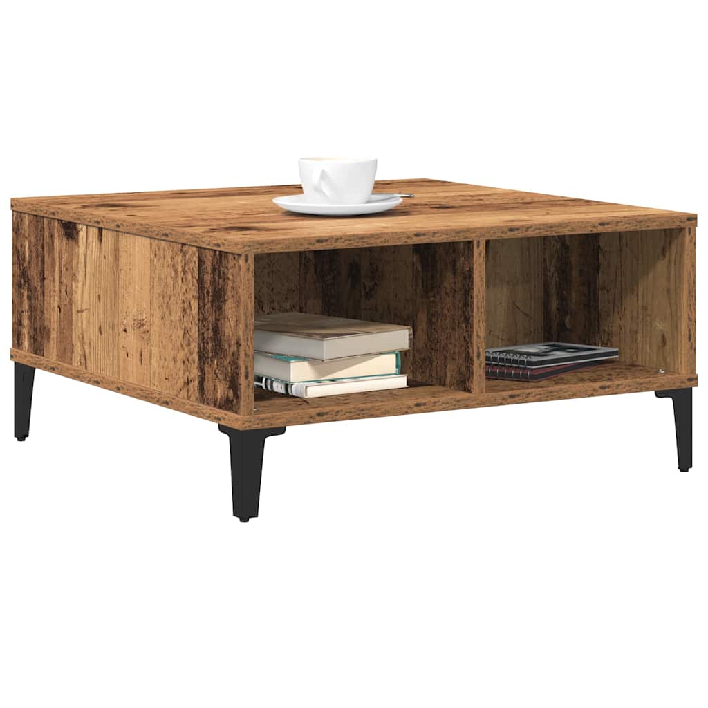 Table basse Bois ancien 60 x 60 x 30 cm Bois d'ingénierie - XIOS