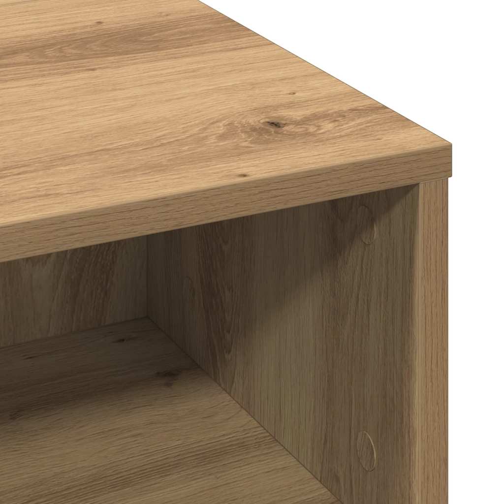 Table basse chêne artisanal 60 x 60 x 30 cm Bois d'ingénierie - XIOS
