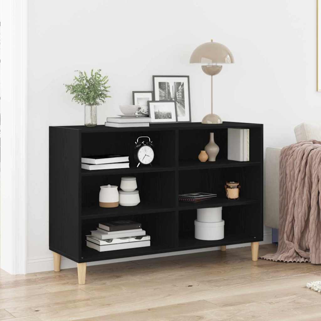 Buffet vidaXL Chêne noir Chêne massif 103.5 x 35 x 70 cm Buffet
