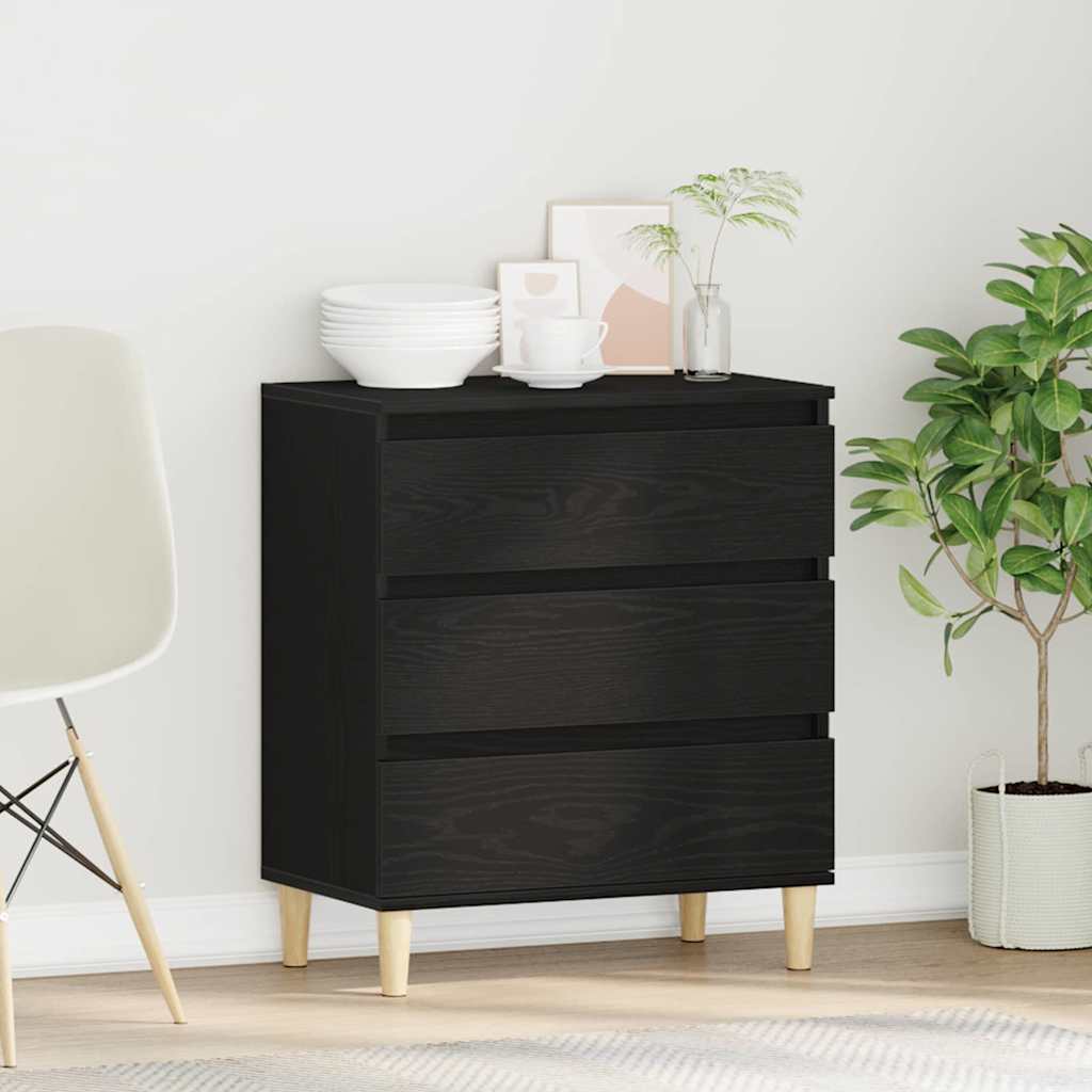 Buffet avec tiroir Chêne noir 60 x 35 x 70 cm Bois d'ingénierie