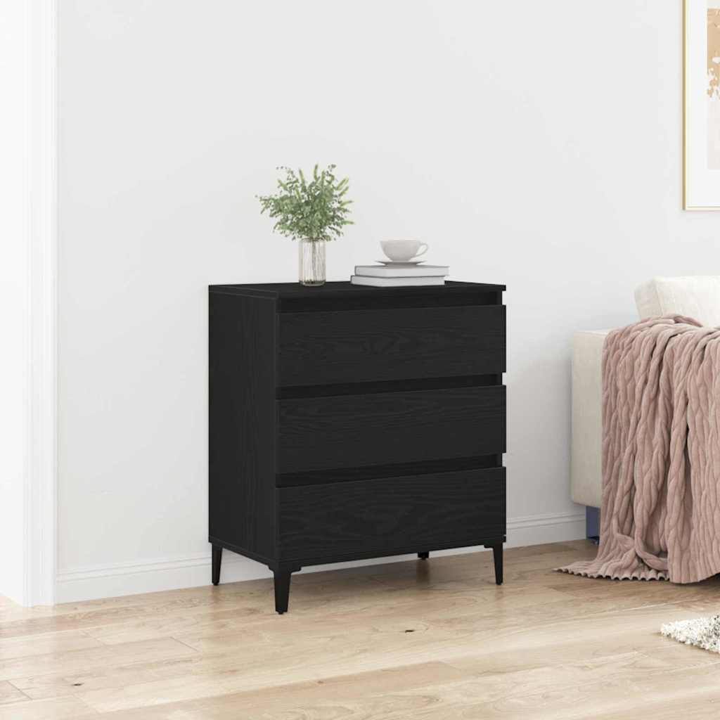 Buffet avec tiroir Chêne noir 60 x 35 x 70 cm Bois d'ingénierie - XIOS
