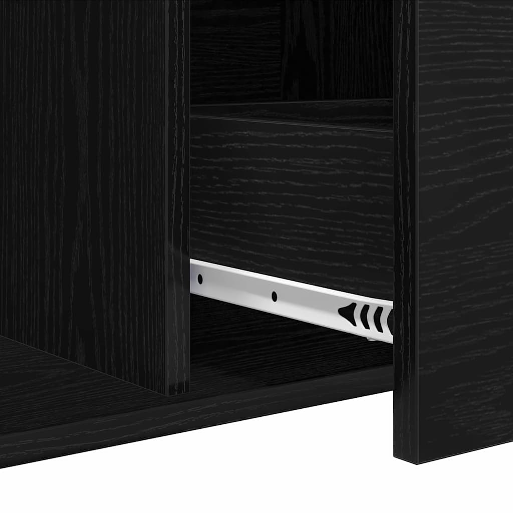 Buffet avec tiroir Noir 104 x 35 x 70 cm Bois d'ingénierie - XIOS
