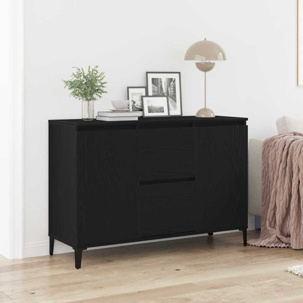 Buffet avec tiroir Noir 104 x 35 x 70 cm Bois d'ingénierie - XIOS