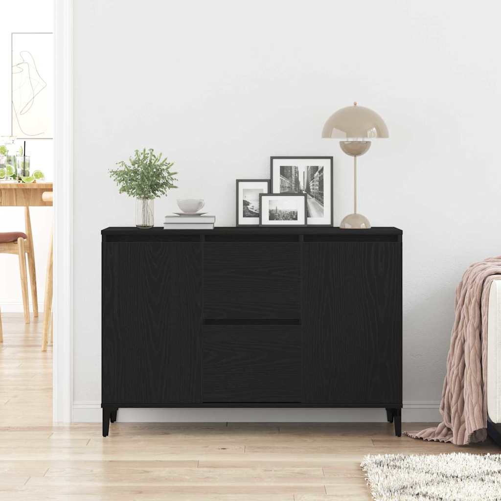 Buffet avec tiroir Noir 104 x 35 x 70 cm Bois d'ingénierie - XIOS
