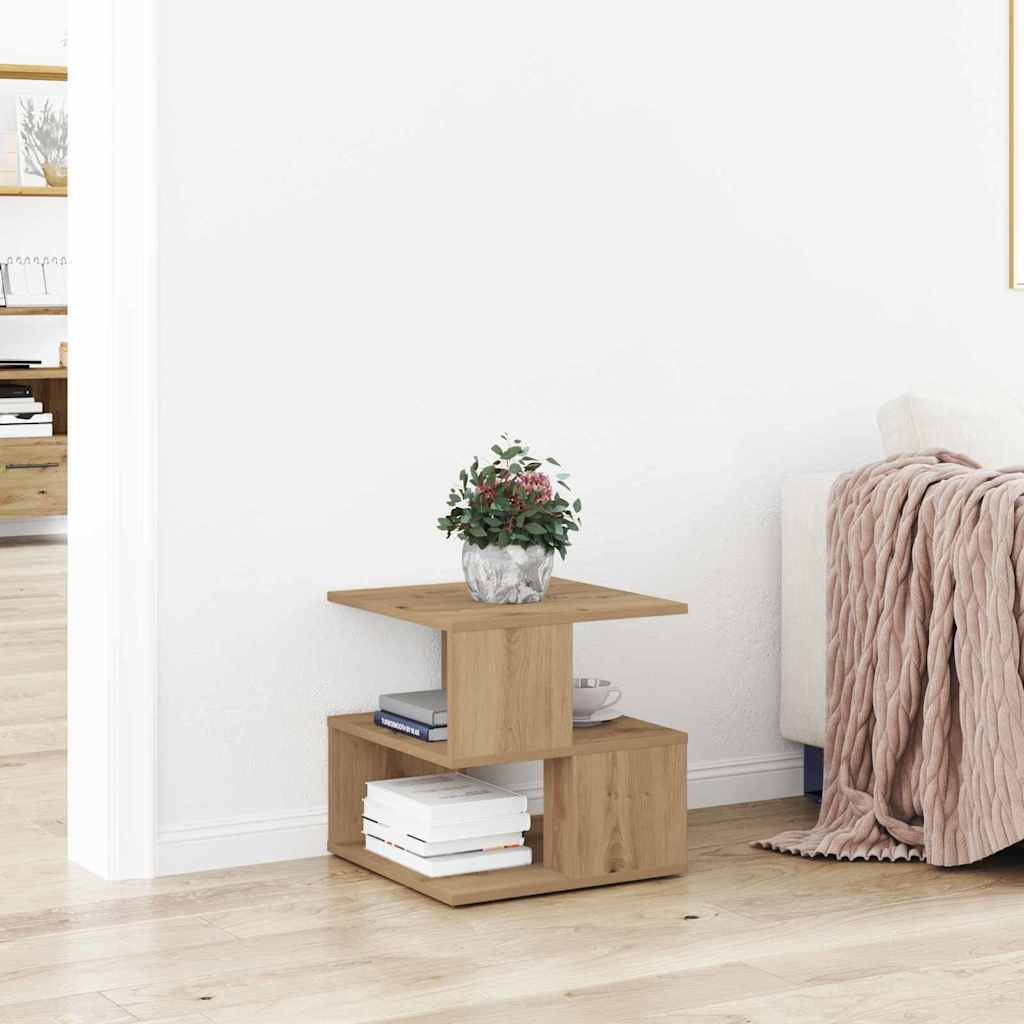 Table d'appoint chêne artisanal 40 x 40 x 40 cm - XIOS