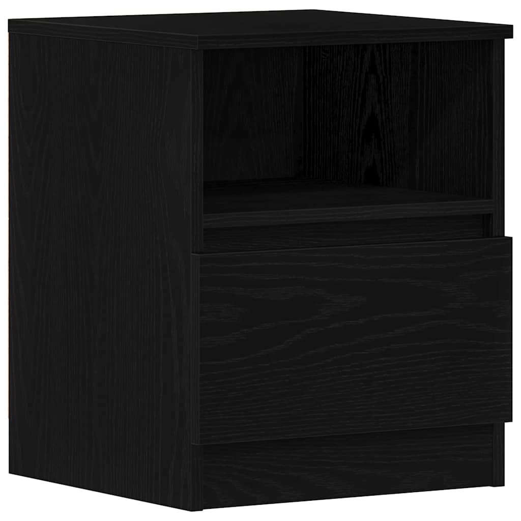 Cabinet de chevet avec tiroir 2 pcs Chêne noir 40 x 40 x 50 cm