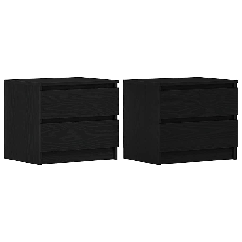Cabinet de chevet 2 pcs Chêne noir 50 x 40 x 43.5 cm