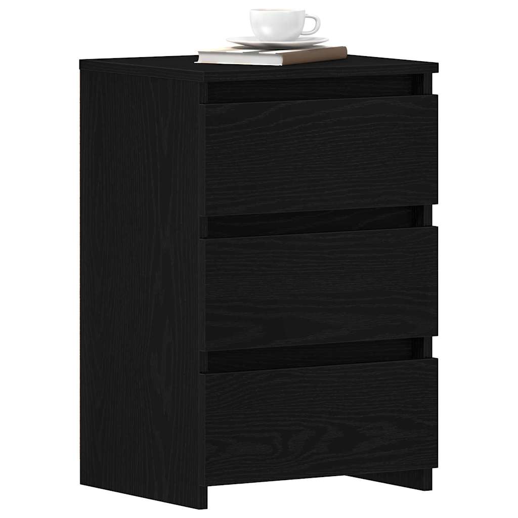 Cabinet de chevet avec tiroir Chêne noir 40 x 35 x 62,5 cm