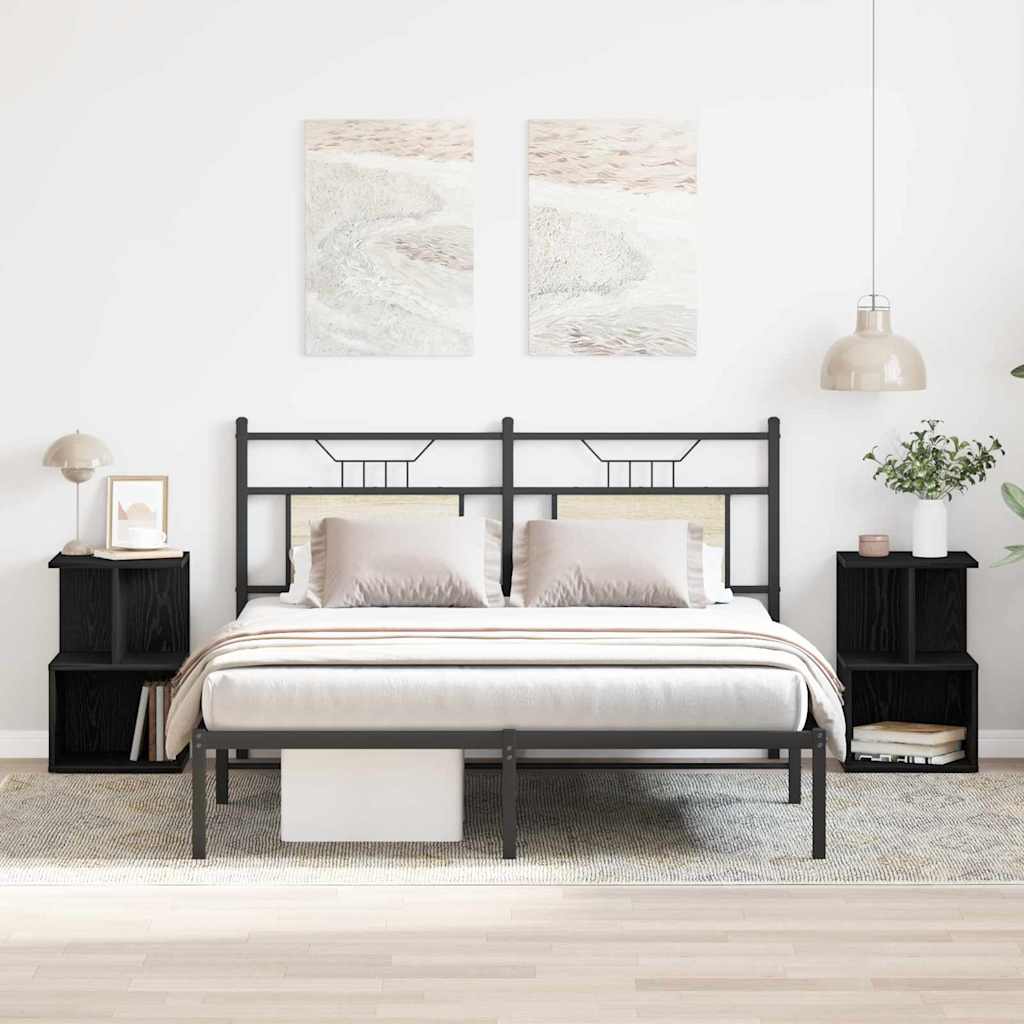 Cabinet de chevet 2 pcs Chêne noir 35 x 35 x 55 cm