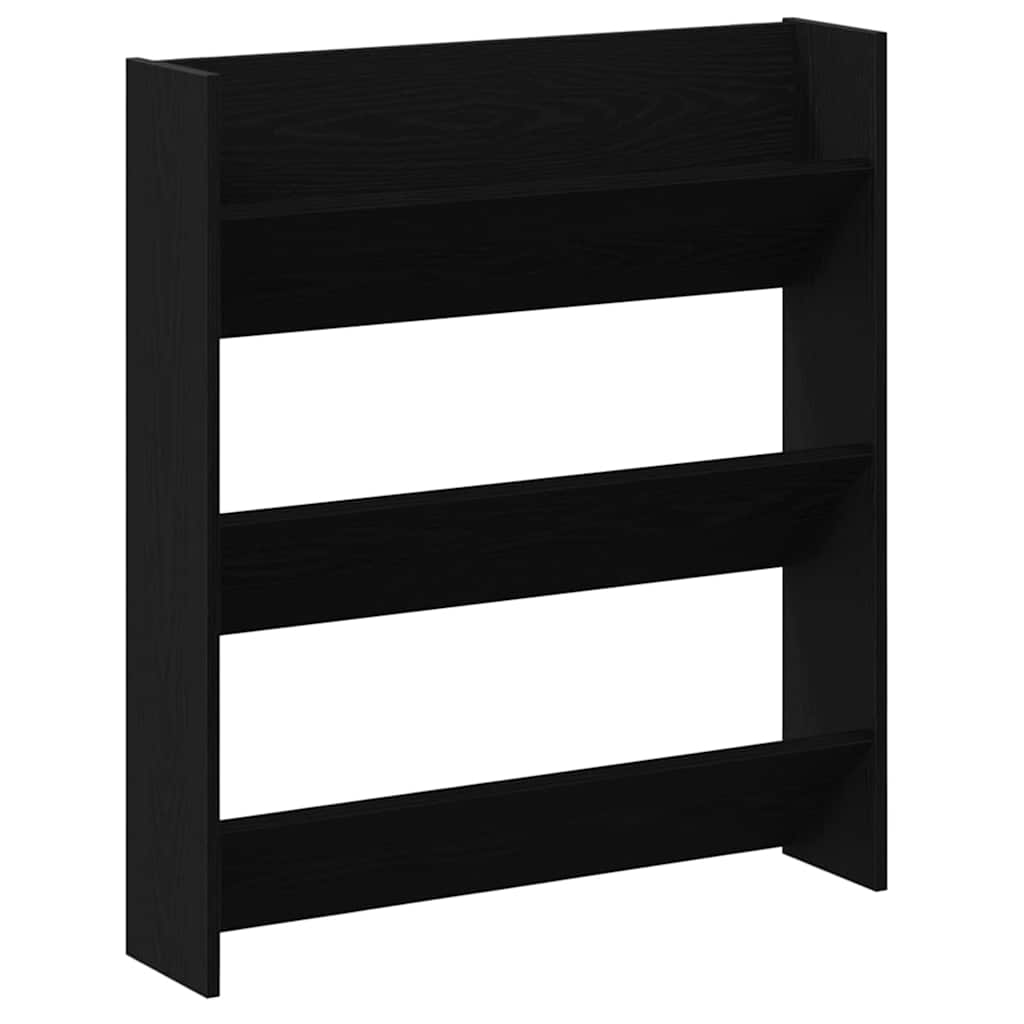 Cabinet à chaussures mural 2 pcs Chêne noir 80 x 18 x 90 cm - XIOS