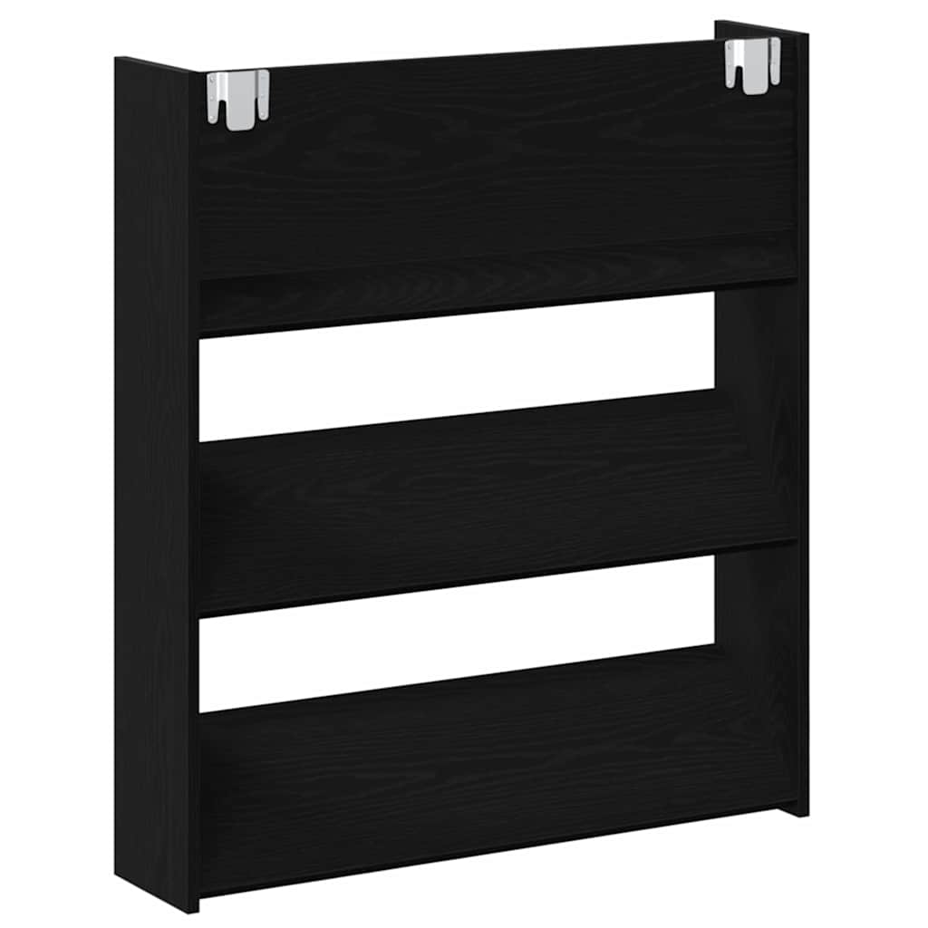 Cabinet à chaussures mural 2 pcs Chêne noir 80 x 18 x 90 cm - XIOS