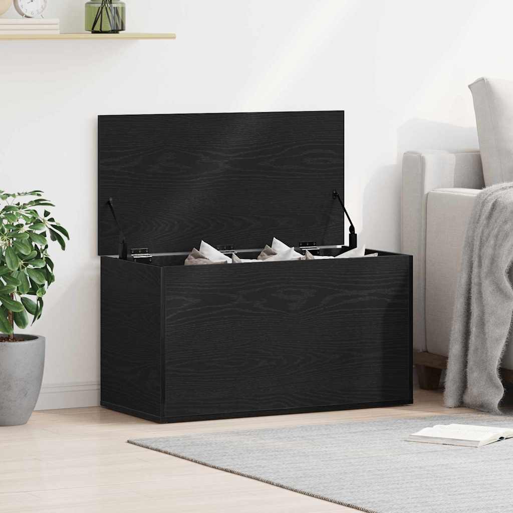 Boîte de Rangement Chêne noir 84 x 42 x 46 cm Bois d'ingénierie - XIOS