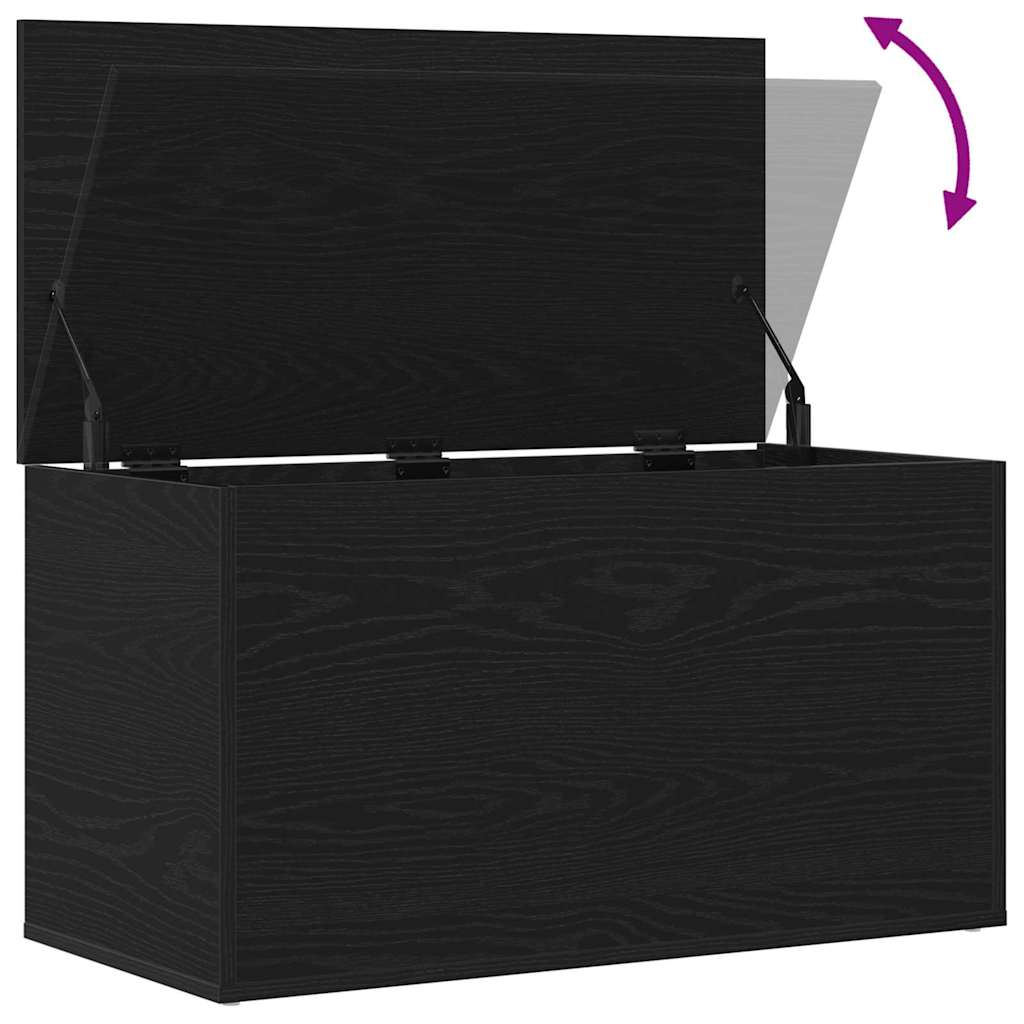 Boîte de Rangement Chêne noir 84 x 42 x 46 cm Bois d'ingénierie - XIOS